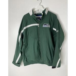 Seattle Seahawks Jacket Mens M 2009 Team Issued Coach Apparel Reebok Full Zip